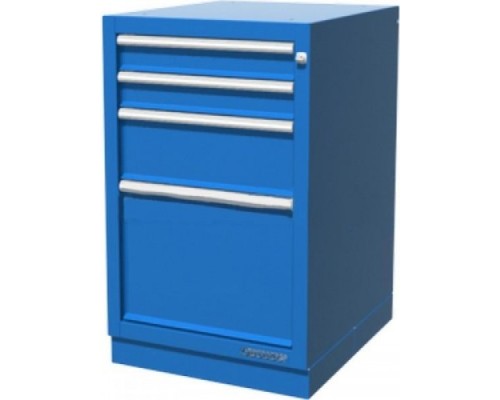 Тумба верстачная FERRUM с 4 ящиками 01.404R-5015/9007 (синий/серый) Тумба верстачная FERRUM с 4 ящиками 01.404R-5015/9007 (синий/серый)