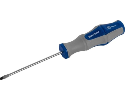 Отвертка шлицевая КОБАЛЬТ 646-225 ultra grip sl 3,0х75 мм cr-v, двухкомпонентная рук Отвертка шлицевая КОБАЛЬТ 646-225 ultra grip sl 3,0х75 мм cr-v, двухкомпонентная рук