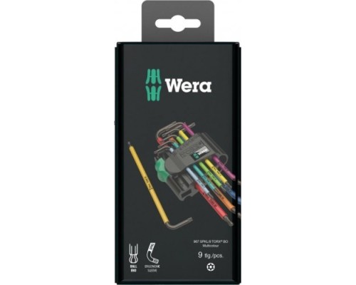 Набор ключей TORX WERA 967/9 TX BO Multicolour 1 SB 9 предметов WE-073599 [WE-073599]