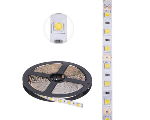 Лента светодиодная LAMPER  141-2025 12B, SMD5050, 14,4Bт/м, 60LED/м, 2700К, 10мм/5м дл