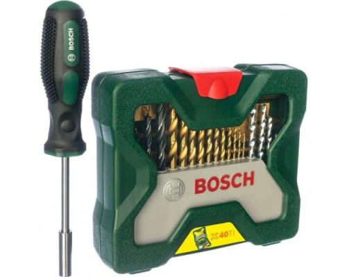 Набор сверл универсальный BOSCH Titanium X-Line-40 Set + ручная отвертка [2607017334]