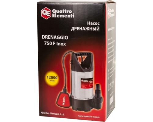 Насос дренажный QUATTRO ELEMENTI DRENAGGIO 750F INOX OX [770-728]