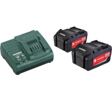 Набор аккумуляторов и зарядное устройство METABO 18V Basic-Set 4.0 2х4.0 Ач [685050000]