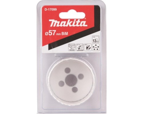 Коронка биметаллическая MAKITA D-17099 57мм Коронка биметаллическая MAKITA D-17099 57мм