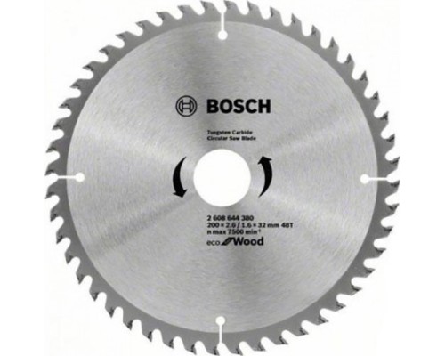 Пильный диск по дереву BOSCH 200х48х32 мм ECO WO [2608644380]