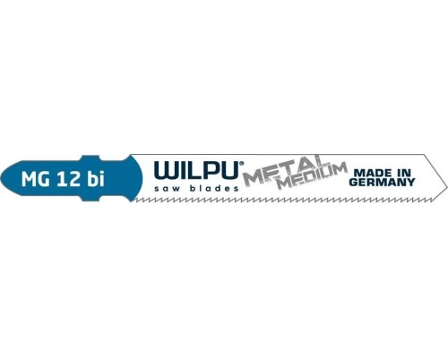 Пилки по металлу WILPU MG 12 bi для стали, нерж.стали, алюминия от 2,5 до 6мм 5шт/ [265100005]