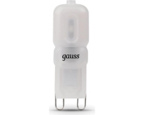 Лампа светодиодная GAUSS G9 g9 ac220-240v 3w 240lm 2700k пластик led [107409103]