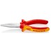 Длинногубцы KNIPEX KN-3016160SB VDE, плоские рифленные губки 46.5 мм, длина 160 мм