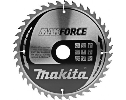 Пильный диск MAKITA 210х40тх30 дерево (M-FORCE)  B-43686 [B-43686]