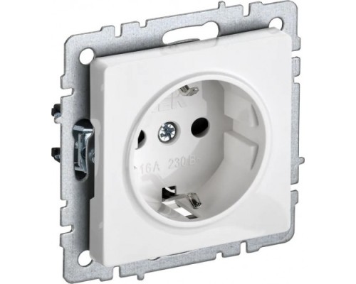 Розетка IEK BRITE РС14-1-0 16а защ. шторки бел. [BR-R14-16-K01]