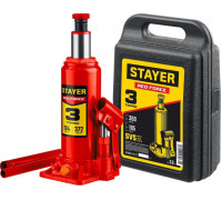 Домкрат бутылочный STAYER RED FORCE гидравлический в кейсе, 194-372мм, 3т 43160-3-K_z01