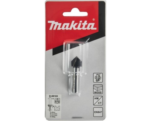 Фреза по дереву MAKITA D-68183 v-образная 90° 12,7х12,7x8x45x2t