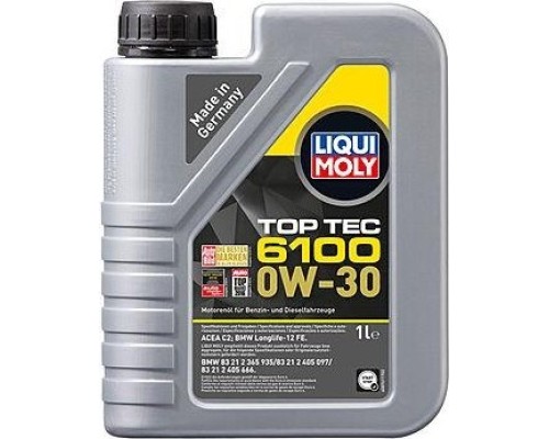 Масло моторное LIQUI-MOLY SAE 0W30 Top Tec 6100 1 л 20777 синтетическое [20777]