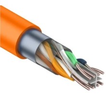 Кабель REXANT F/UTP, CAT 6, ZH нг(A)-HF (LSZH) 4x2x0,57мм, 23AWG внутр. оранж. [01-0151]