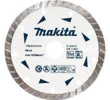 Алмазный диск для резки мрамора  MAKITA 125x22,23 мм  Турбо D-52803 D-52803
