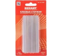 Стержни клеевые REXANT прозрачные светящиеся 7x100 мм, 12 шт. 09-1060