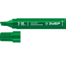 Маркер перманентный ЗУБР МП-1000К 2-10 мм, клиновидный, зеленый  06333-4