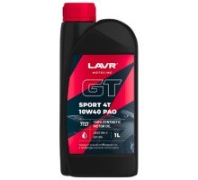 Масло для мотоциклов LAVR MOTO GT SPORT 4T 10W40 SN, 1 л Ln7727