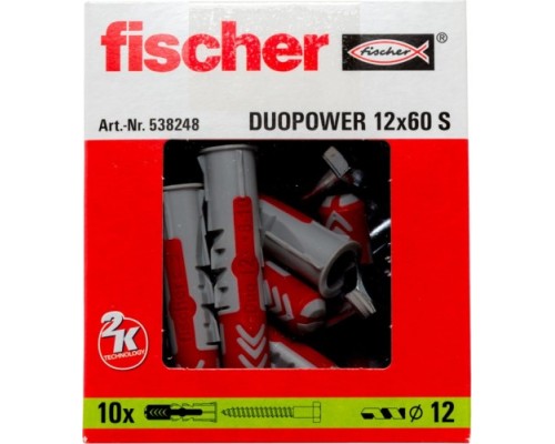 Дюбель FISCHER DUOPOWER 12 х 60 с саморезом 538248 [538248]