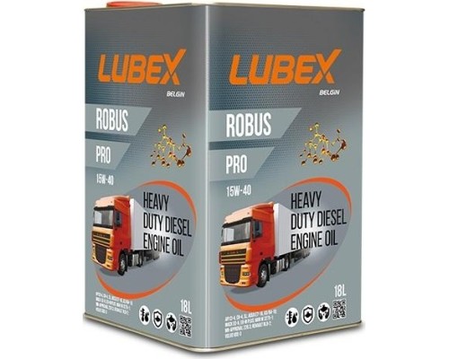 Масло моторное LUBEX ROBUS PRO 15W40 18 л. минеральное [L019-0773-0018]