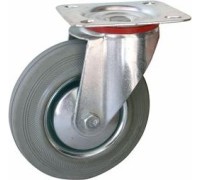 Колесная опора промышленная LONGWAY SC 63f поворотная, серая резина, D-160 мм 01210580