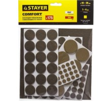 Набор накладок самоклеящихся STAYER COMFORT на мебельные ножки, 175 шт, коричневые 40916-H175