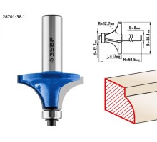 Фреза по дереву ЗУБР ПРОФЕССИОНАЛ 38.1x17мм, радиус 12.7мм, кромочная калевочная №1 28701-38.1