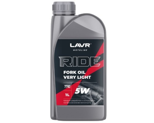 Масло вилочное LAVR MOTO RIDE Fork oil 5W, 1 л Ln7782