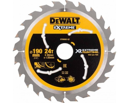 Пильный диск по дереву DeWALT 190х24тх30 мм FLEX VOLT DT99562-QZ [DT99562-QZ]