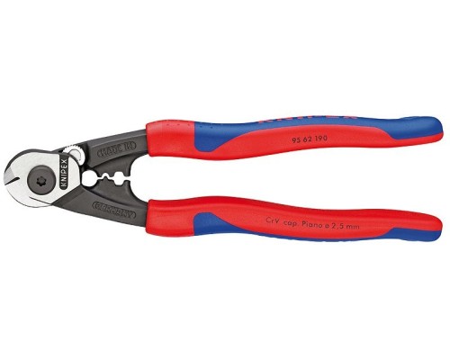 Тросорез KNIPEX KN-9562190TBK компактный, 190 мм, обжим гильз на боуденовские тр