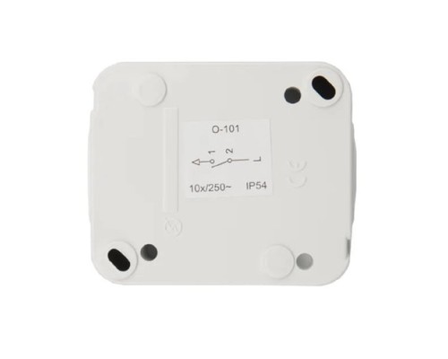 Выключатель Kranz KR-78-0603 проходной Mini OG IP54, о/у, белый