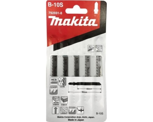 Пилки по дереву MAKITA 792691-8 в-10s, 5 шт.