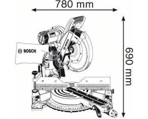 Пила торцовочная сетевая BOSCH GCM 12 GDL [0601B23600]