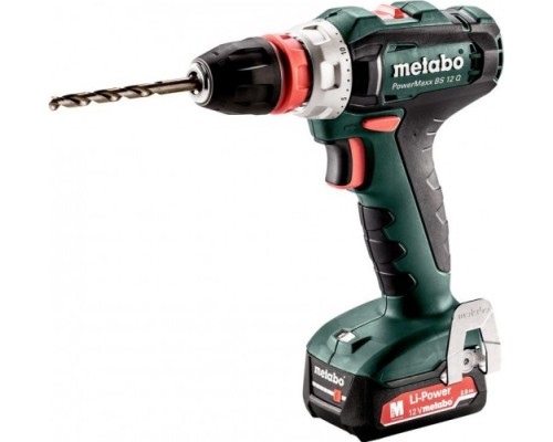 Аккумуляторный шуруповерт METABO PowerMaxx BS 12 Quick 2x2.0 Ач [601037500]