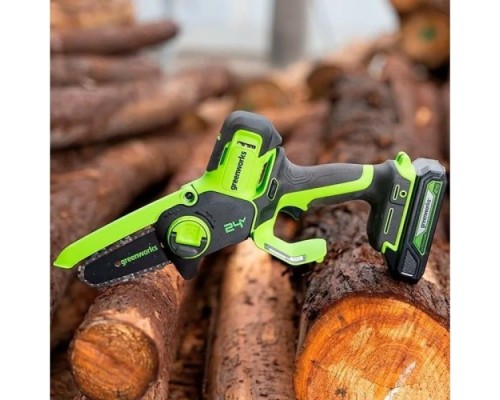 Пила цепная аккумуляторная GREENWORKS G24MCS10K2 [2008207UA]