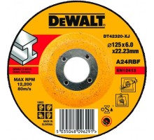 Шлифовальный круг по металлу DeWALT 125х6,3x22.2 мм тип 27 A24RBF DT42320Z-QZ [DT42320Z-QZ]