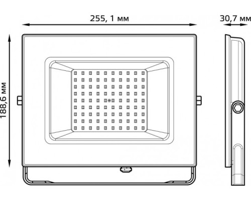 Прожектор GAUSS Elementary 100w 7200lm 6500к 175-265v ip65 черный led [613100100P]