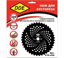 Диск кустореза DDE WOOD CUT твердосплавный (225х25,4/20 мм; 40 зубьев) 910-430
