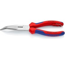 Круглогубцы с плоскими губками и режущими кромками KNIPEX 2625200T 200 мм со страховочным креплением [KN-2625200T]