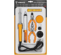 Электропаяльник DEKO SI07 набор для пайки 8 предметов 065-0567