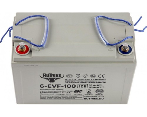 Аккумулятор RUTRIKE 12V100A/H C3 тяговый 6-EVF-100 [021664]