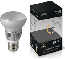 Лампа светодиодная GAUSS R63 led e27 5w 2700k frost [EB106102105]