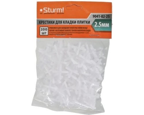 Крестики для плитки STURM 9041-02-25 2,5мм, 200шт.