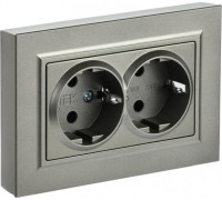 Розетка IEK BRITE РСш12-3 16а 2-м защ. шторки шампань BR-R24-16-K37-F