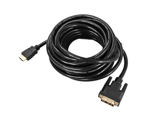 Шнур REXANT 17-6305 HDMI-DVI-D с фильтрами, 3м, Gold (PE пакет)