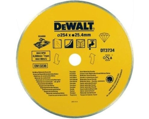 Алмазный диск универсальный DeWALT 254 х 25.4 мм DT3734-XJ [DT3734-XJ]