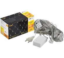 Гирлянда IEK LIGHTING сеть 1,5х1,5м 160 светодиод теплый белый свет IP20, контр/8 сцен LGDB410-1-160-L1-T-S-44