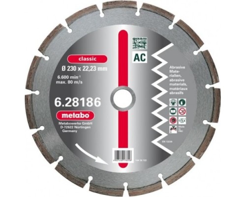 Алмазный диск универсальный METABO 230x22.2мм classic 628186000 [628186000]