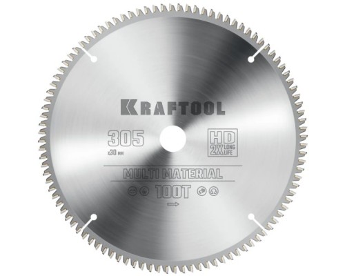 Пильный диск по алюминию KRAFTOOL Multi Material 305х30мм 100т [36953-305-30]