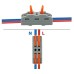 Клемма REXANT СМК 222-422 проходная 2 полюса (0,08-4 мм²), серая (5 шт./уп.) [07-6263-2-05]